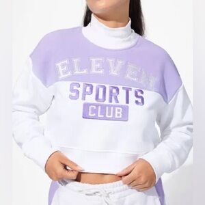 Eleven By Venus Williams Top Collegiate Tennis Sweatshirt Lilac ✨